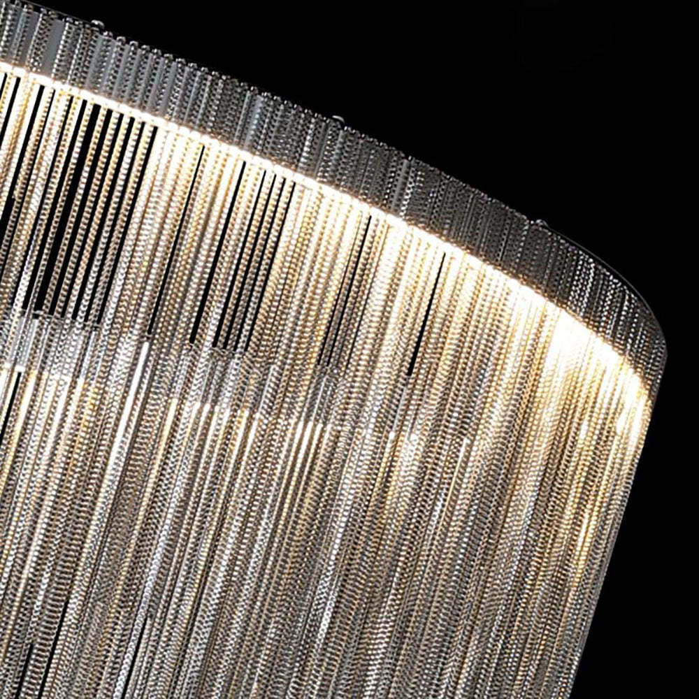 Close-up of Colon Wall Lamp chain detail, modern lighting fixture