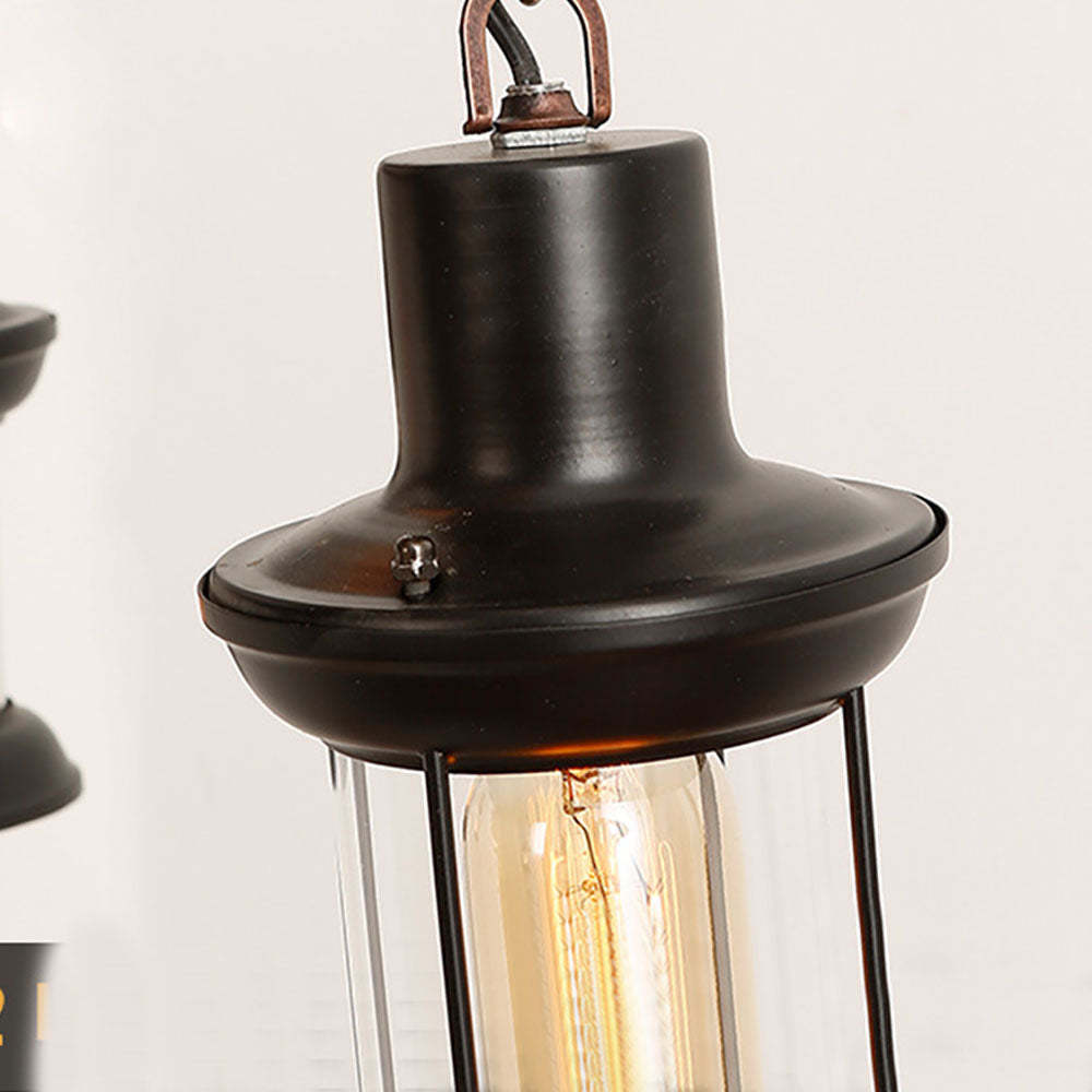Metal Austin Lantern Chandelier close up