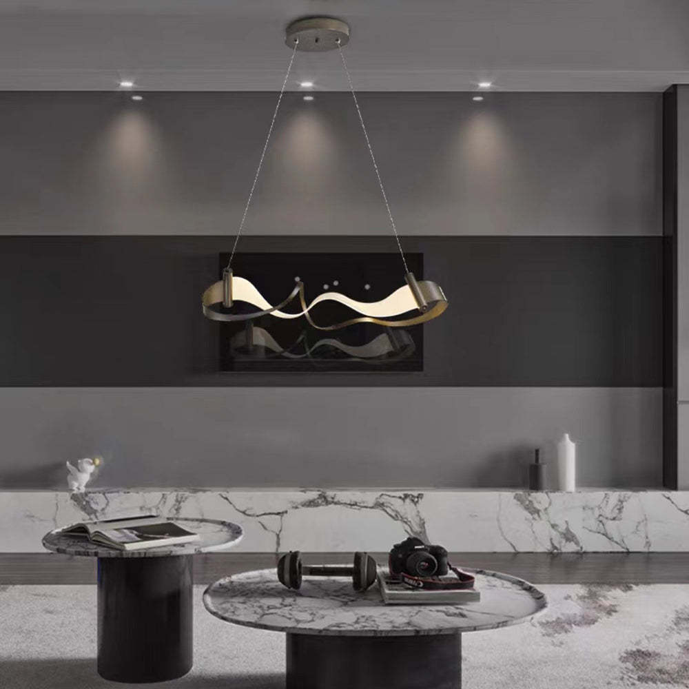 Louise metal pendant light in living room