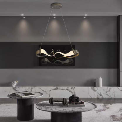 Louise metal pendant light in living room