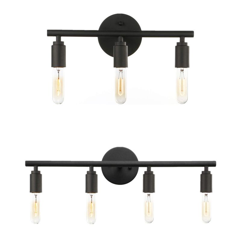 Alessio black vanity light. Modern bathroom wall lamp