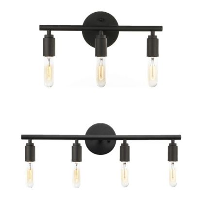 Alessio black vanity light. Modern bathroom wall lamp