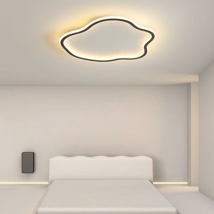 Quinn cloud ceiling light in bedroom, modern and minimalist design