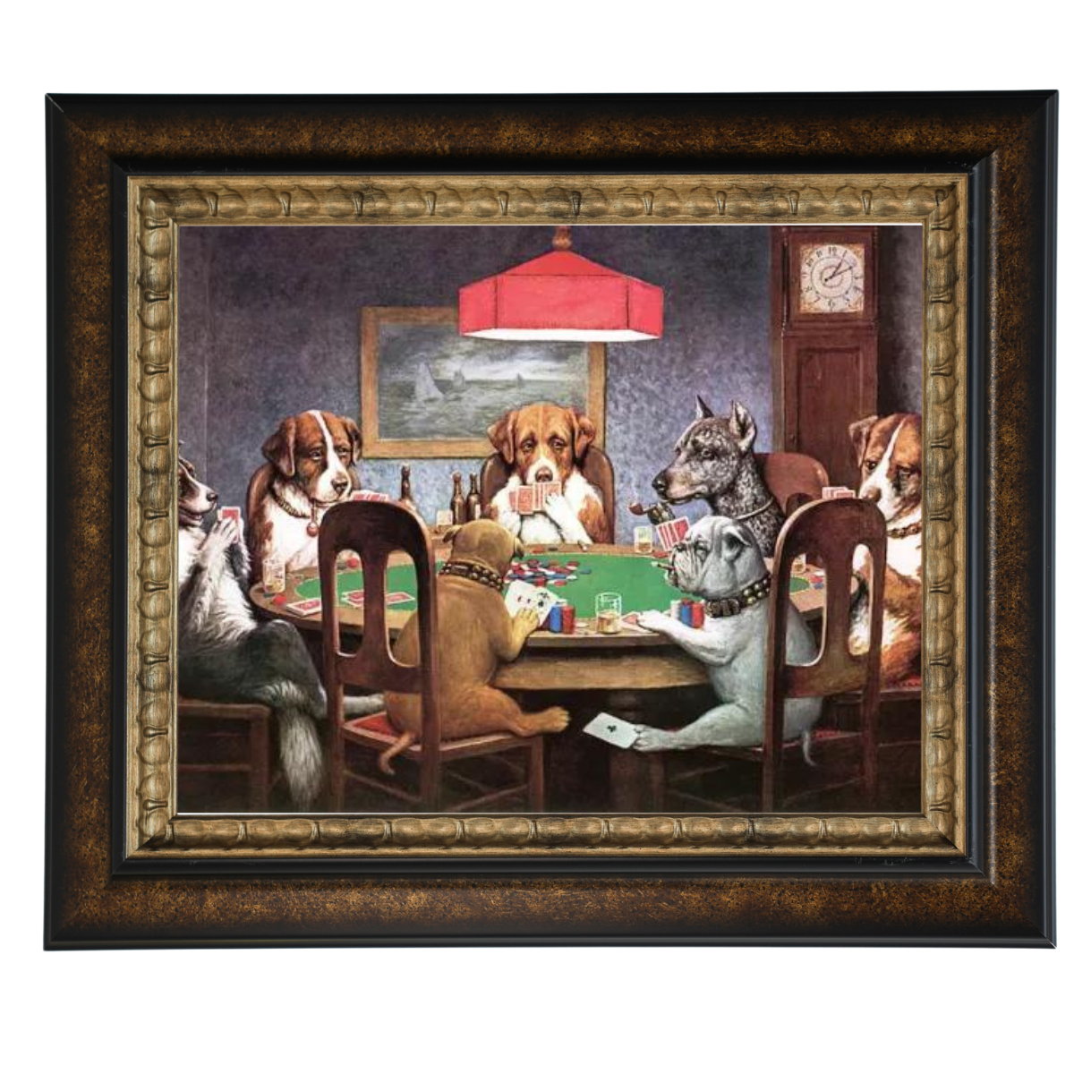 Dogs Playing Poker Painting | Decorative Wall Art Print