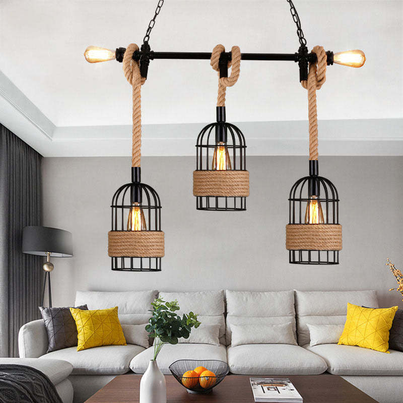 Epoch Retro LED Pendant Light in Living Room