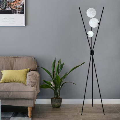 Valentina Tripod Floor Lamp/Table Lamp, Metal/Acrylic
