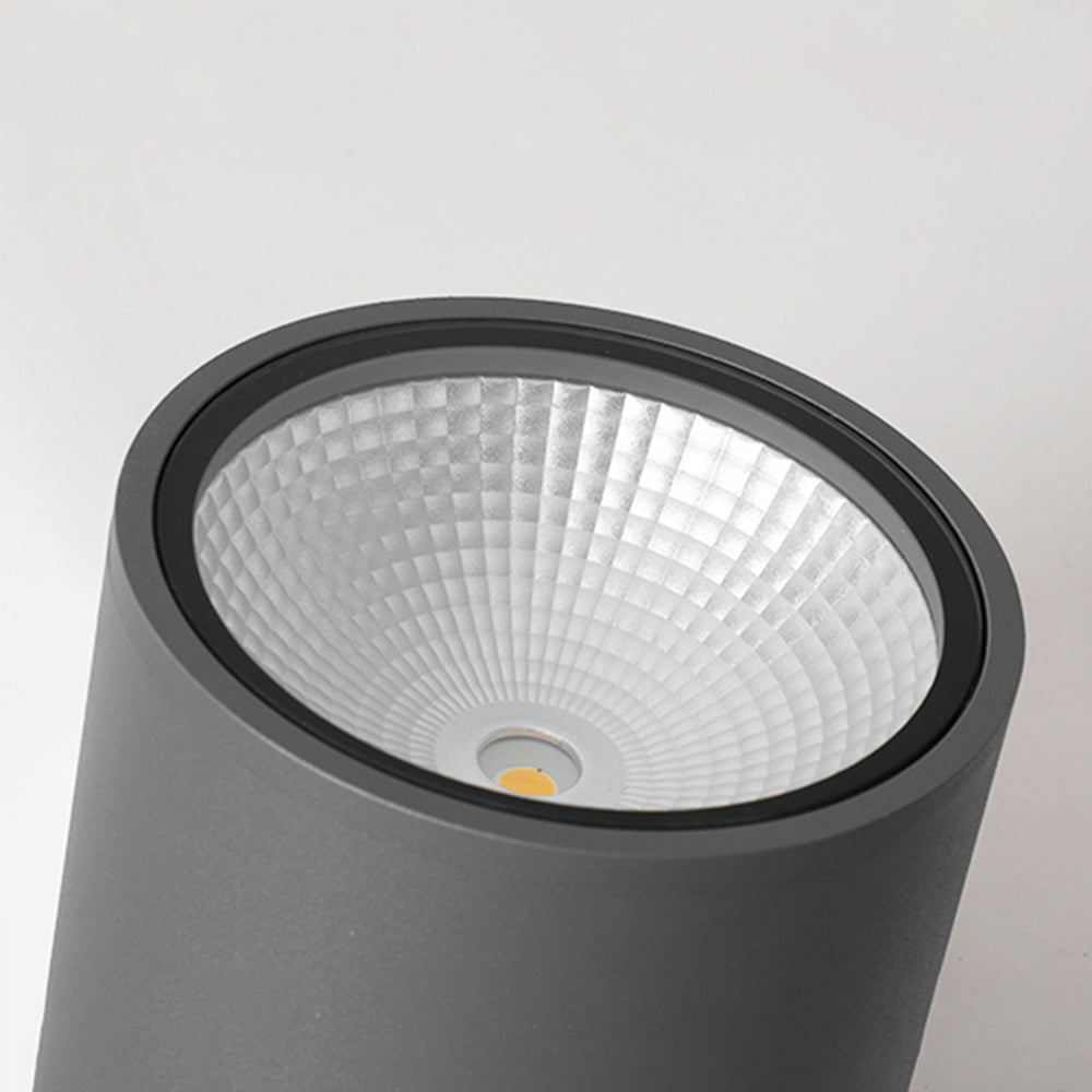 Orr Modern Cylindrical Flush Mount Ceiling Light Metal Glass