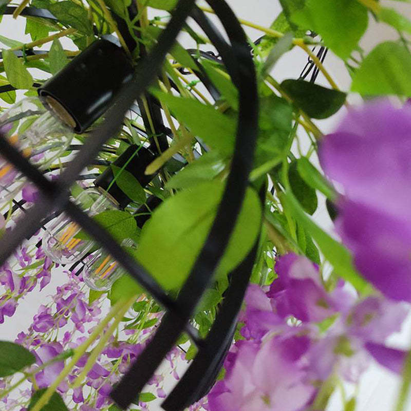 Floral Nest Pendant Light with Metal Frame