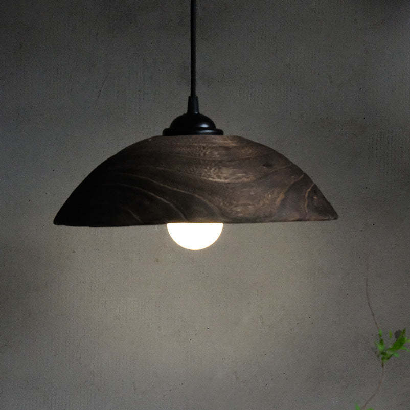 Alessio Wood Pendant Light, modern dome lamp