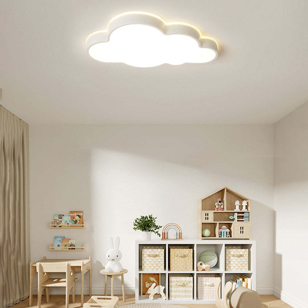 Kids room with cloud ceiling light, flush mount