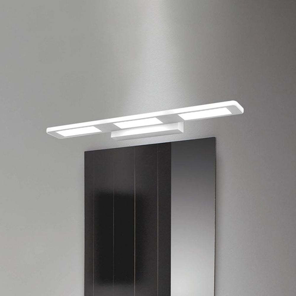 Modern Leigh wall lamp over bathroom mirror.