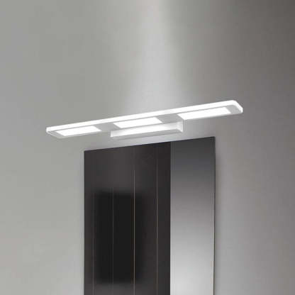 Modern Leigh wall lamp over bathroom mirror.