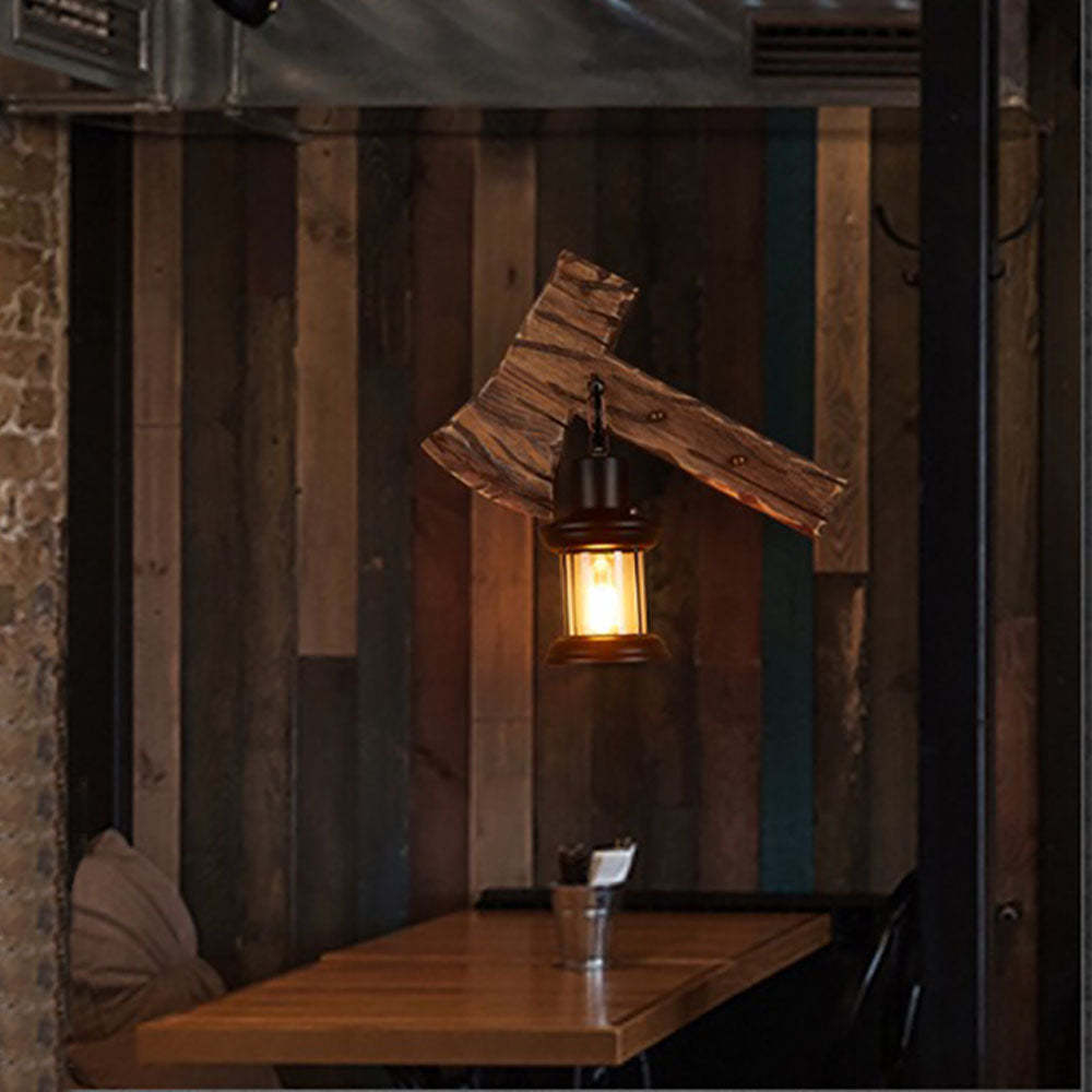Rustic hammer wall lamp. Austin vintage lighting for bedroom.
