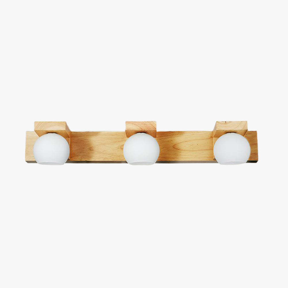 Ozawa Wooden Ball Wall Lamp - Three lights