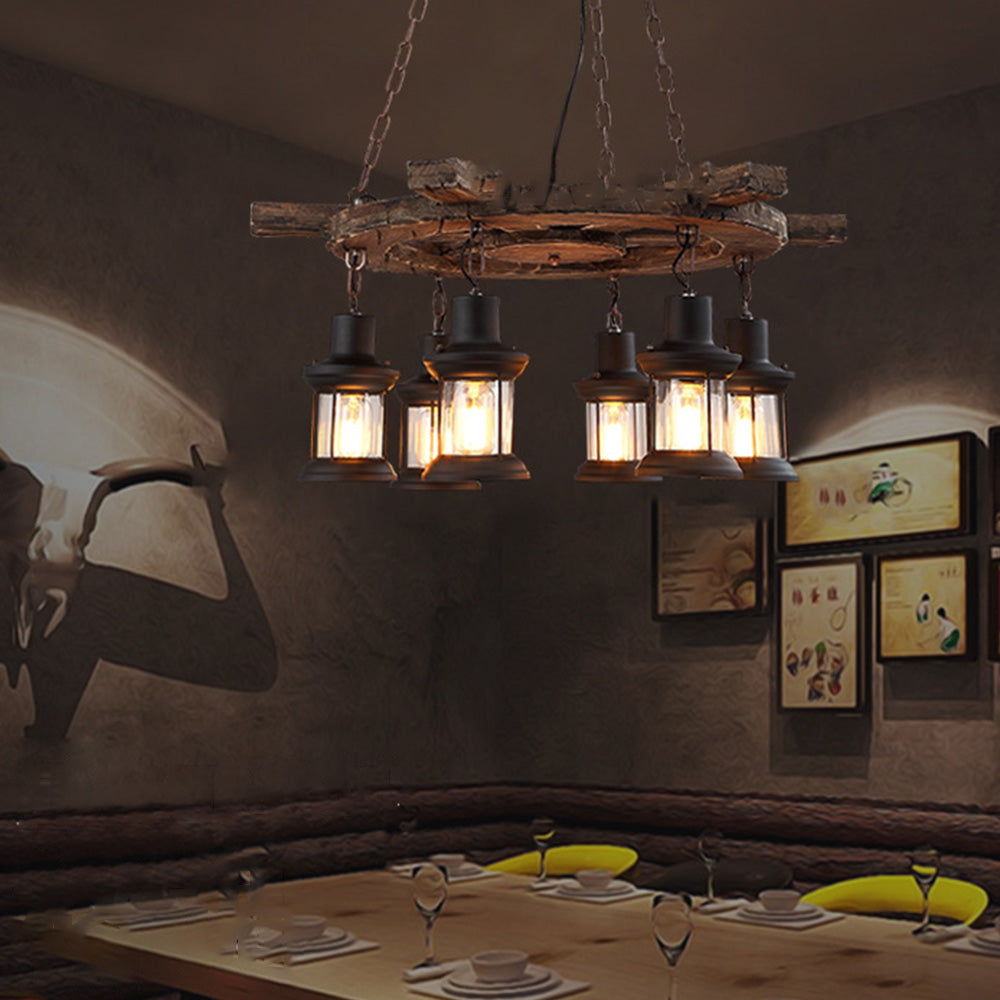 Austin Rudder Pendant Light, 6-Light Chandelier