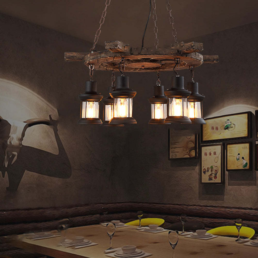Austin Rudder Pendant Light, 6-Light Chandelier