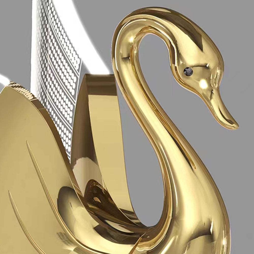 Close-up of Gold Kady Swan Wall Lamp Detail