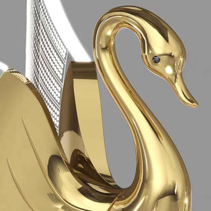 Close-up of Gold Kady Swan Wall Lamp Detail