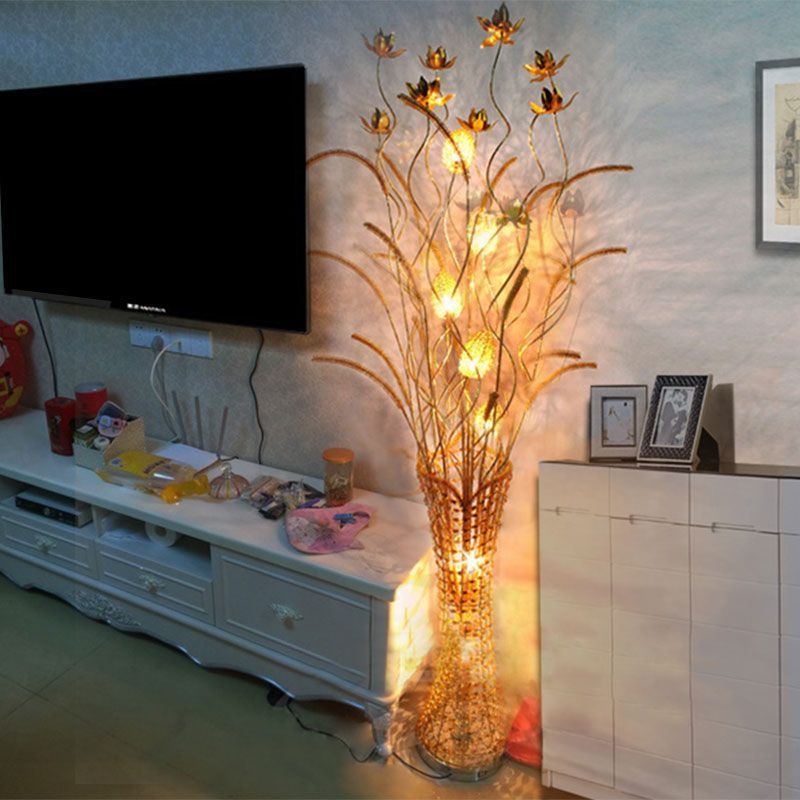 Bella Art Deco Floor Lamp - Vase design in living room
