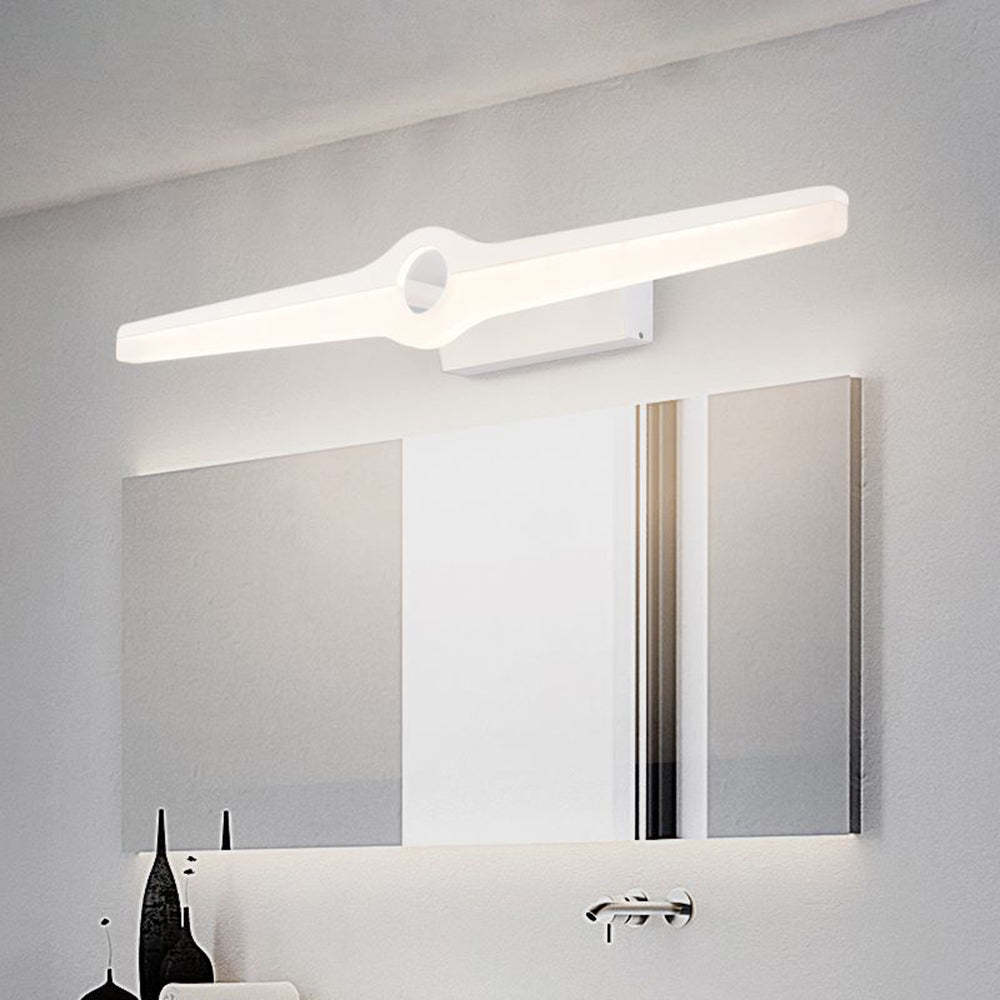 Modern metal acrylic Leigh wall lamp in bathroom