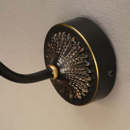Close-up of Leigh Brass Wall Lamp Fixture