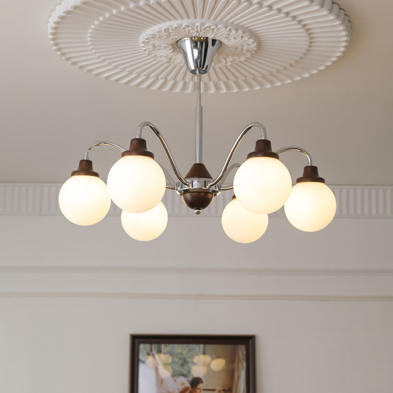 Valentina French Chandelier with Glass Globes