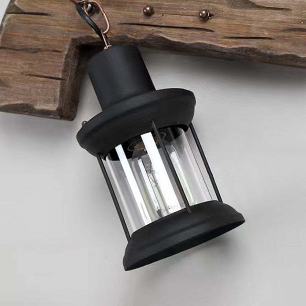 Austin Wall Lamp, Hammer Shape, Wood & Metal Sconce