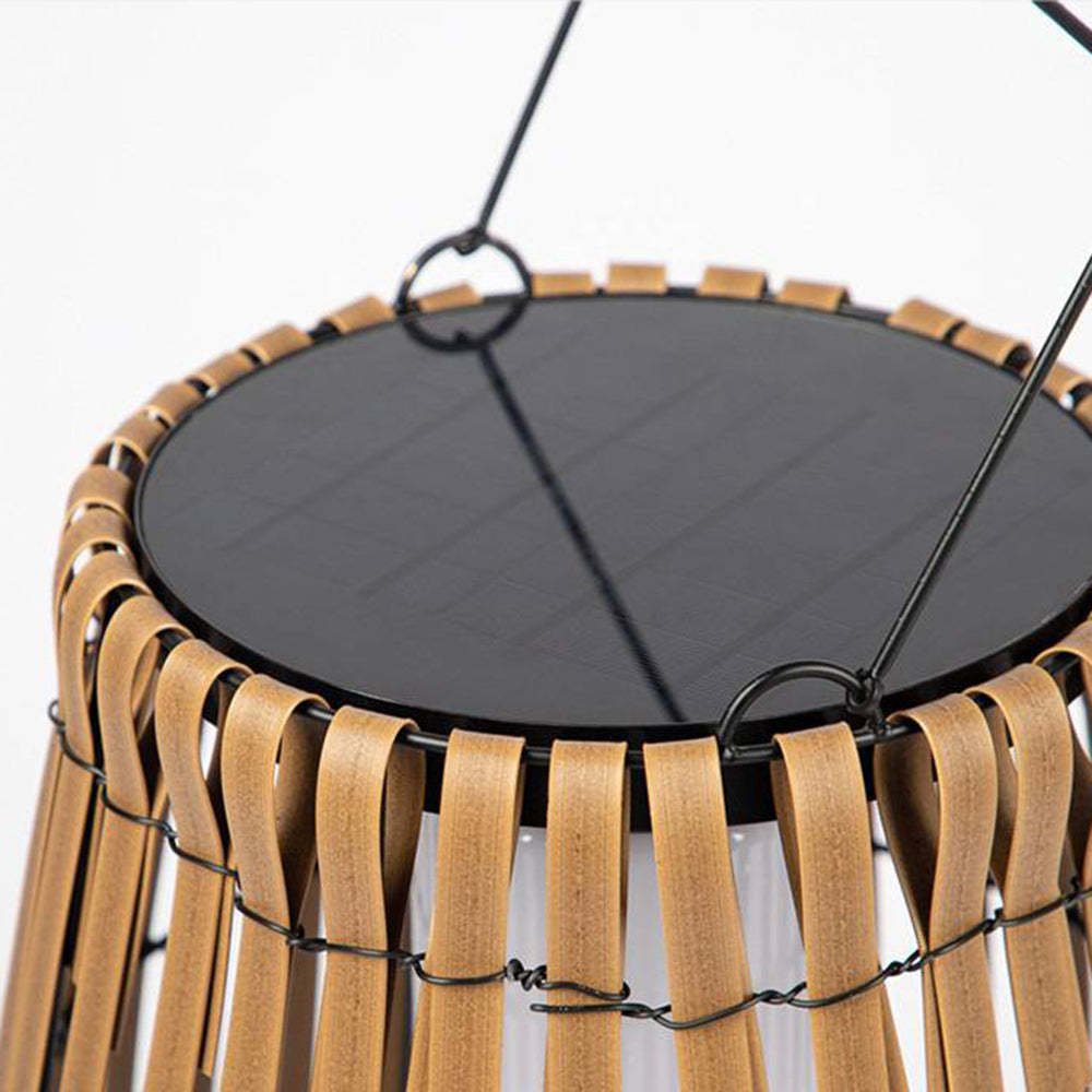 Muto Retro Lantern Floor Lamp Solar Panel Detail