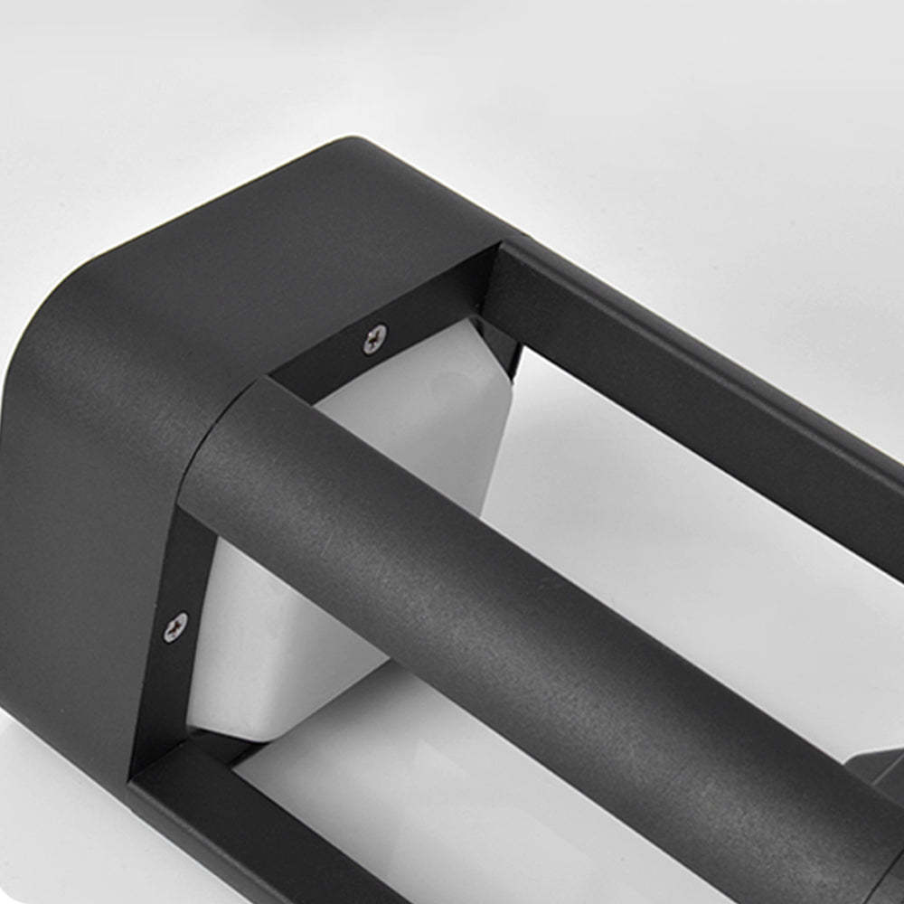 Pena Outdoor Path Light Detail, black metal and acrylic