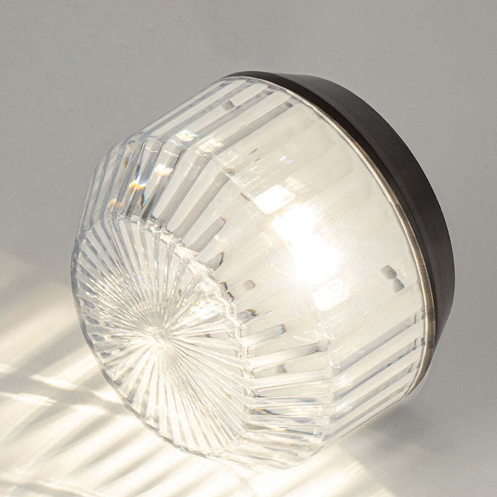Close-up of Orr solar powered LED table lamp.