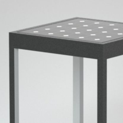 Riley LED outdoor light post, metal frame