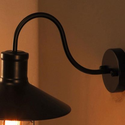 Black Metal Alessio Wall Lamp | Retro Lighting Fixture