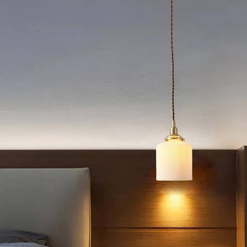 Valentina Ceramic Pendant Light over bed, Bedroom Lighting