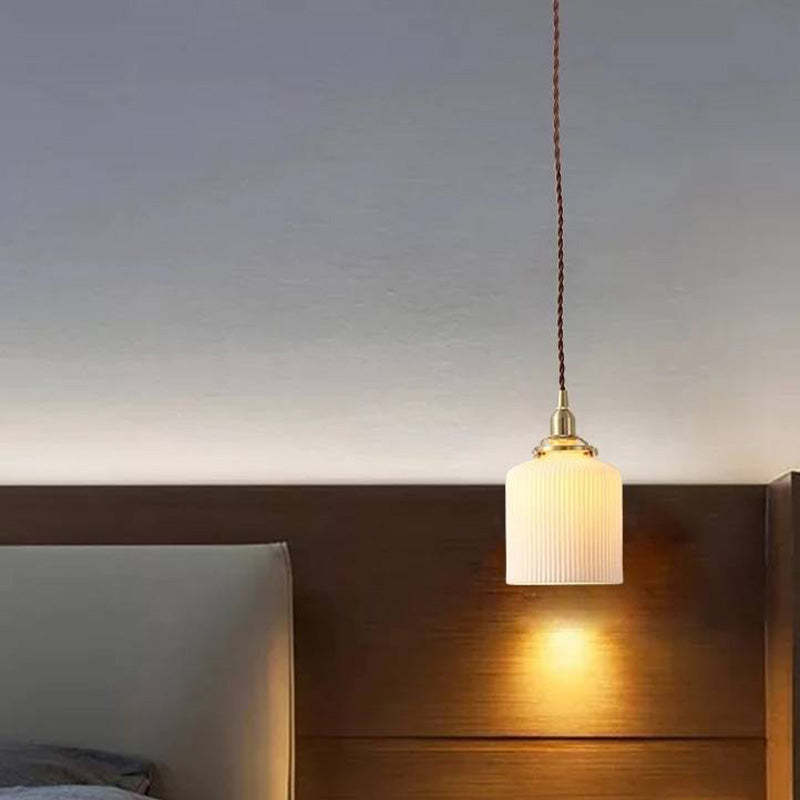 Valentina Ceramic Pendant Light over bed, Bedroom Lighting