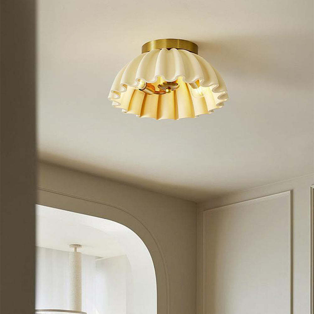 Byers Nordic Modern Flush Mount Ceiling Light with flower dome shape design