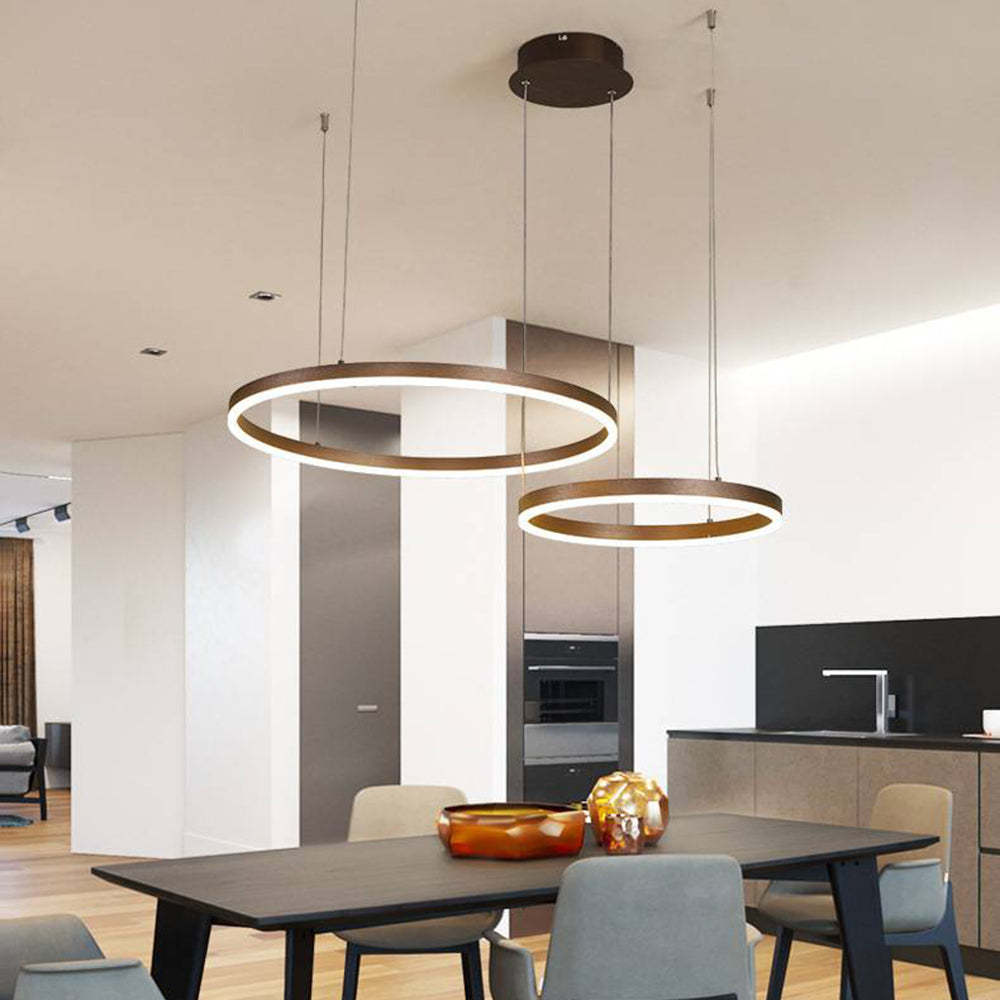 Arisha Modern Pendant Light over dining table Arisha Modern Pendant Light Tir-Circle Metal