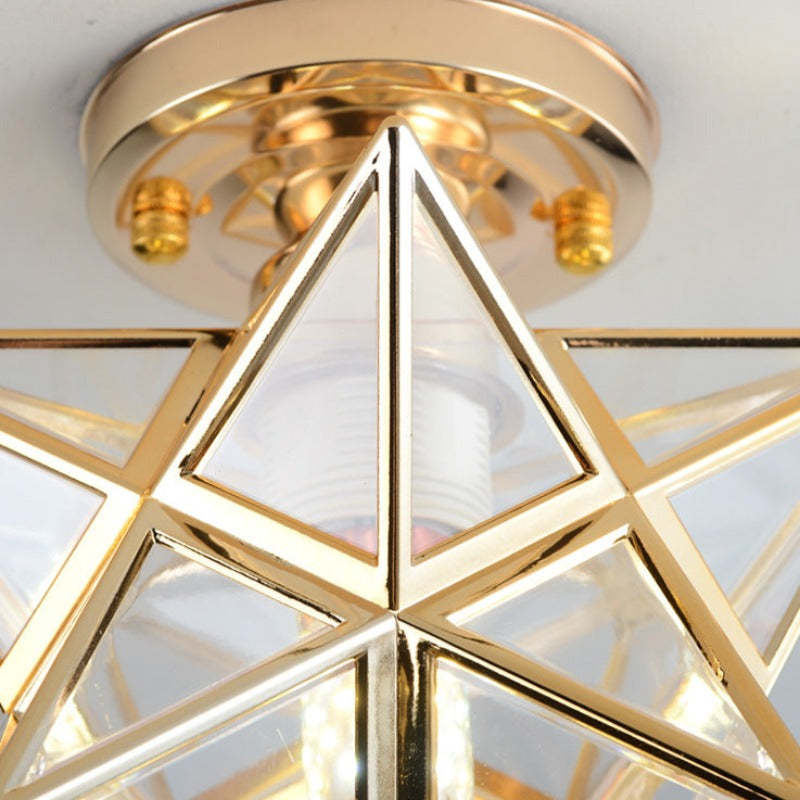 Gold Star Flush Mount Ceiling Light