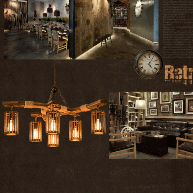 Austin Retro LED Chandelier - Restaurant & Living Room Lighting