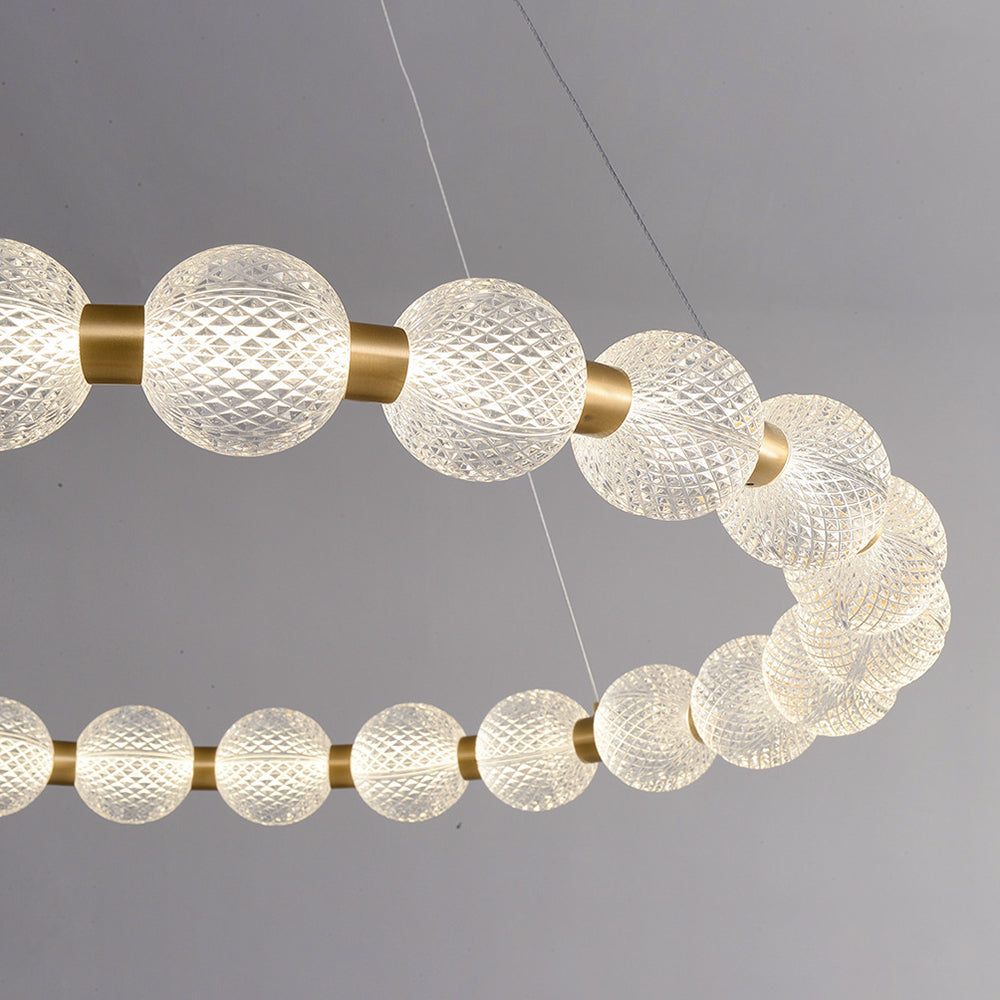 Marilyn Ring Pendant Light: Metal and Acrylic Spheres
