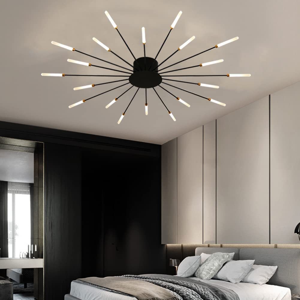 Lowry Fireworks Ceiling Light in Bedroom