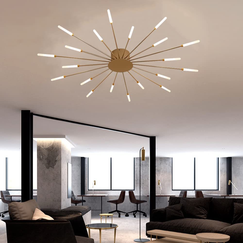 Lowry Fireworks Ceiling Light in modern living room