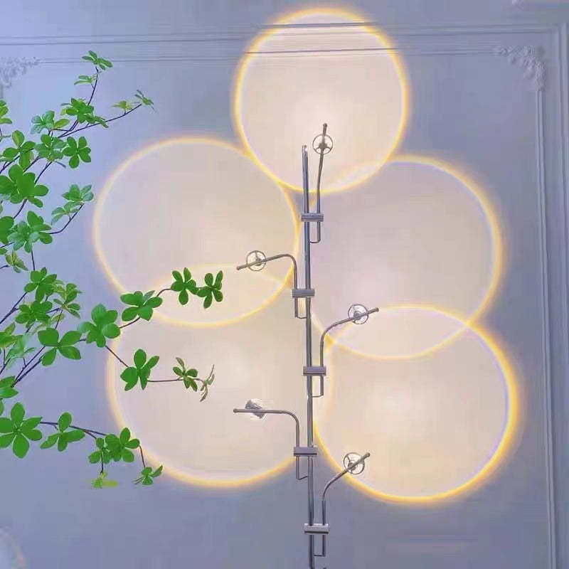 Salgado floor lamp projecting sunset effect, modern home decor