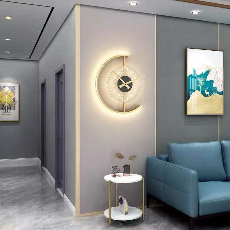 Nielsen Modern Clock LED Wall Lamp in Living Room