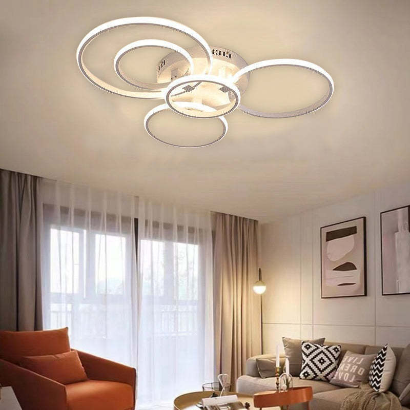 Lacey LED Circle Ring Ceiling Light in a Living Room