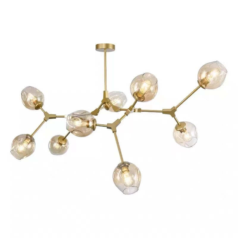 Valentina Modern Bubble Chandelier, gold finish