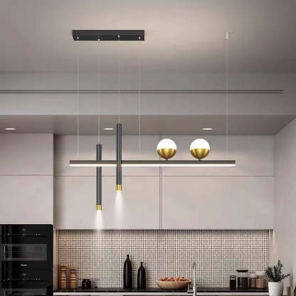 Modern pendant light over kitchen island