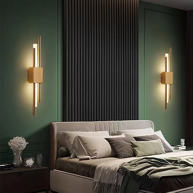 Modern Alana Wall Lamp in bedroom setting.