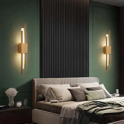 Modern Alana Wall Lamp in bedroom setting.