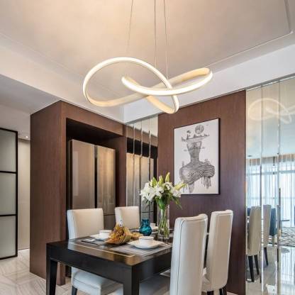Modern Louise pendant light above dining table