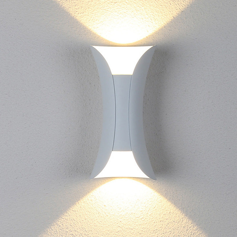 Orr LED Outdoor Wall Light on textured wall